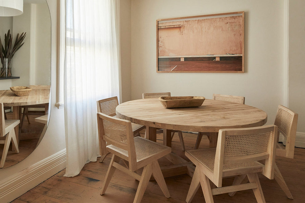 Old Elm Global Round Dining Table