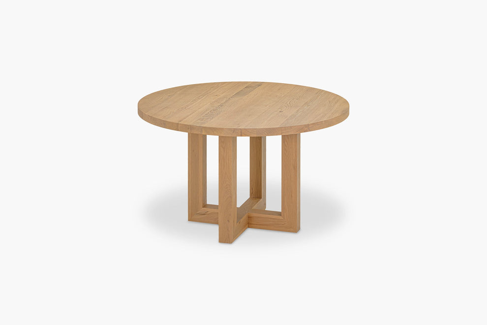 Oak Global Round Dining Table