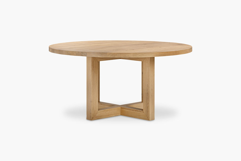 Oak Global Round Dining Table